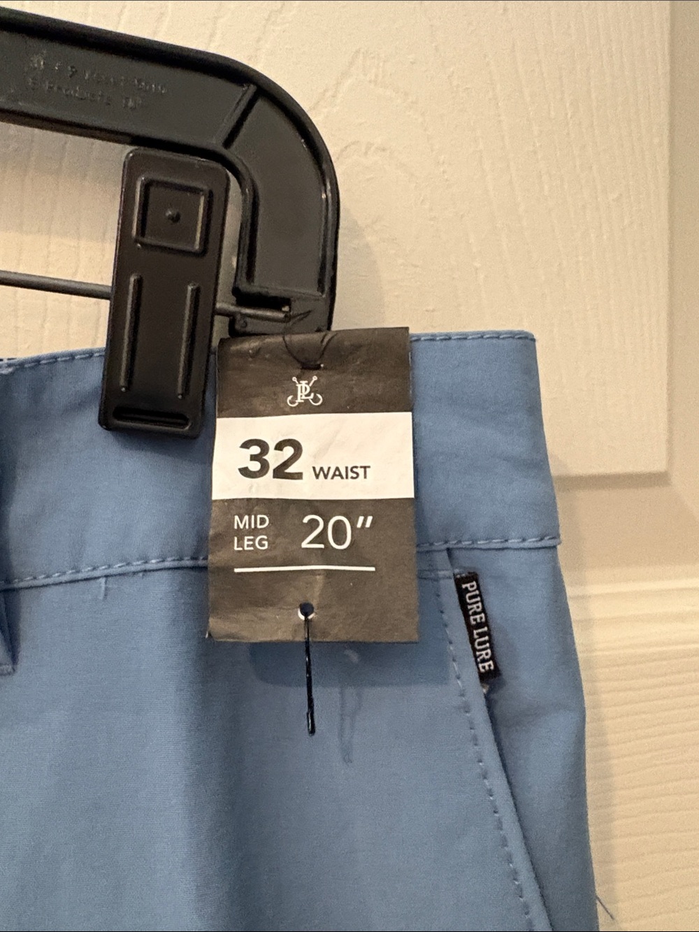 Light Blue Hybrid Cargo Shorts with Zip Pocket - Picture 4 of 5